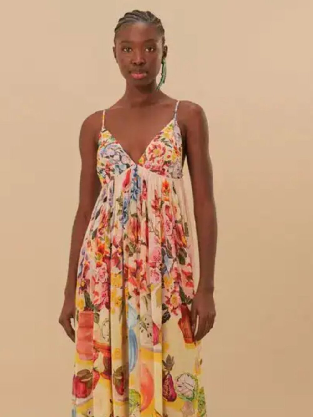 NWT Farm Rio Garden Terrace Pink Maxi Dress Pink - Picture 3 of 4
